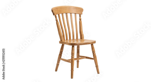 Fotografía Classic wooden Windsor chair with turned legs and spindle back
