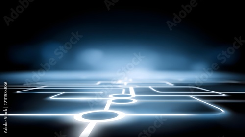 pathways forming an intricate network pattern, abstract tech background, high detail