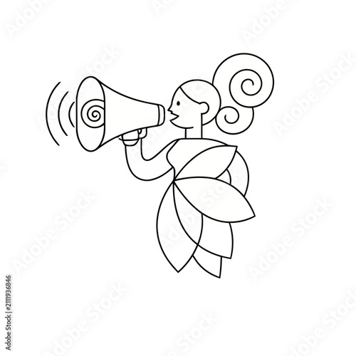 Woman with Megaphone