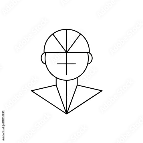 Abstract human head and shoulders icon