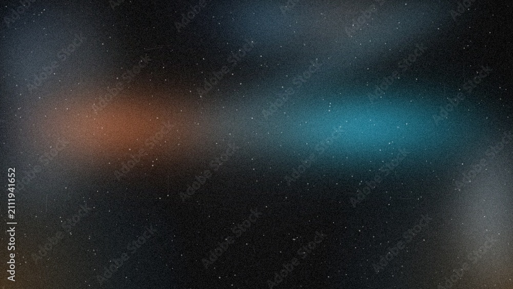 Fototapeta premium Abstract space background illustration with glowing red and blue nebulae, starry texture for science presentations