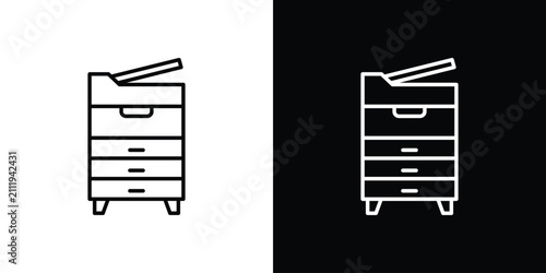 Принти на полотні Copier icon line graphic group. EPS10
