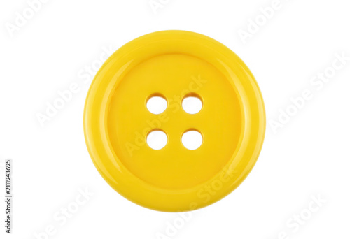 Yellow Button Isolated Transparent Background