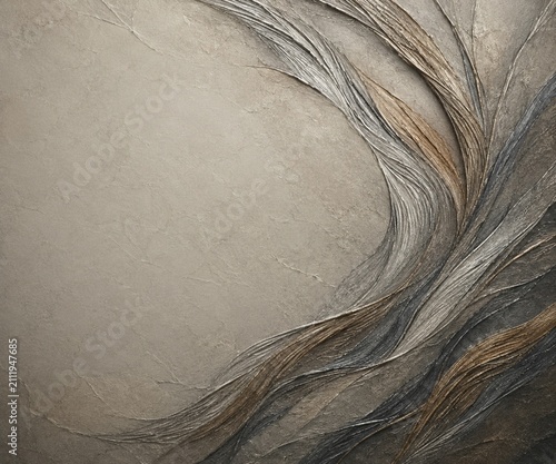 Embossed Metallic Fiber Flow Background