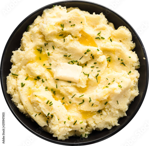 Canvastavla Creamy Mashed Potatoes Isolated On Transparent Background