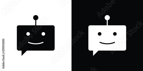 Chat bot assistance icon for banner designs