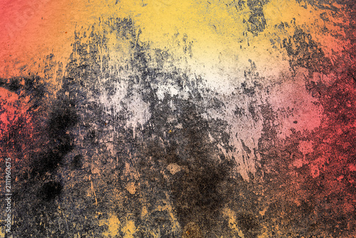 Konstfotografi Textured surface with peeling blue paint