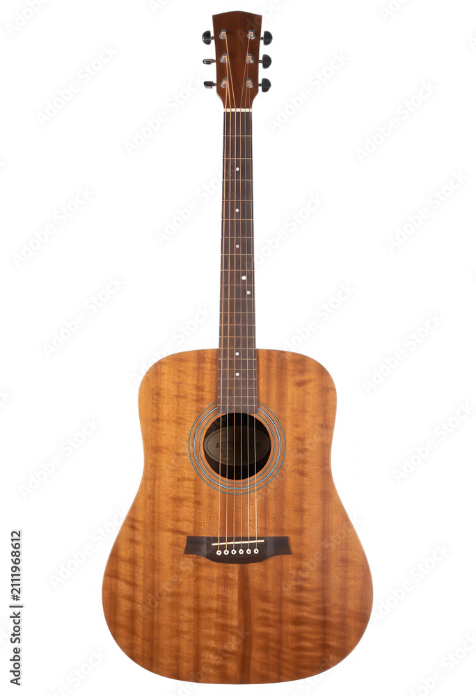 Naklejka premium Acoustic Guitar Isolated Transparent Background