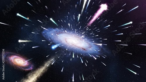 A cosmic explosion of light and stars in deep space