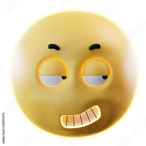 Photos 3D Illustration Cynical Emoji