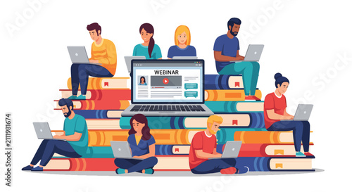Team of diverse professionals collaborating in office workspace.