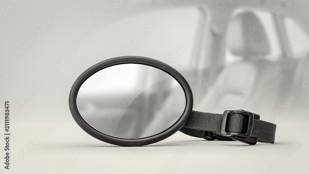 Fototapeta premium Rear-Facing Car Seat Mirror with Adjustable Strap