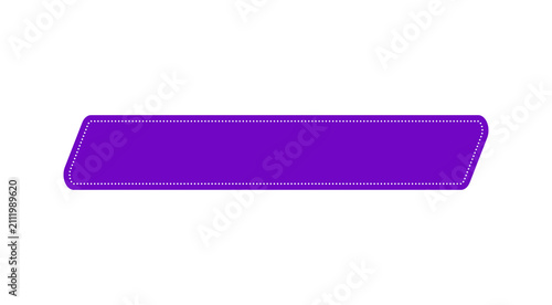 Blank Rounded Rectangle Banner Icon with Minimal Geometric Label Design
