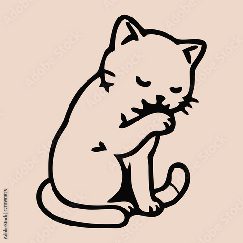 Canvas Print cat vector