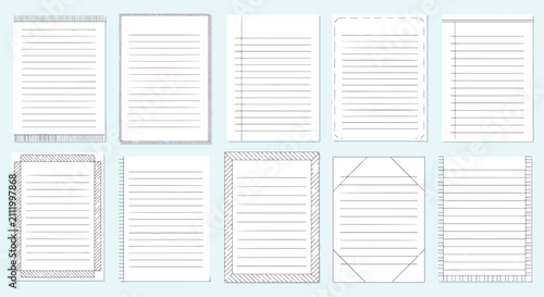 фотографія Blank lined writing pad with red spiral binding on white background