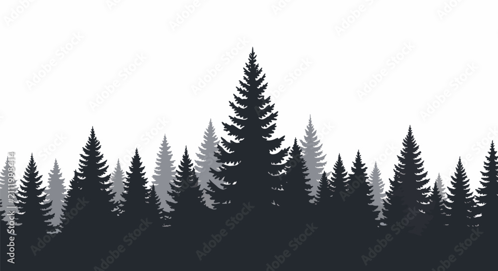 Obraz premium Christmas tree with pine cone decorations in silhouette.