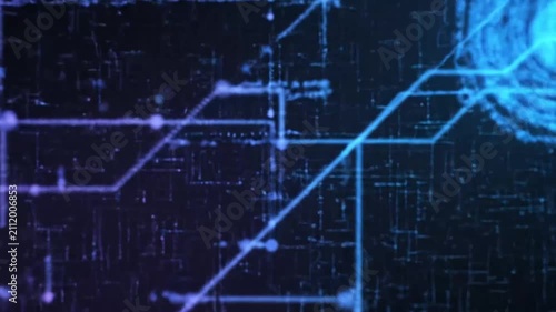 Abstract digital network background with glowing blue data connections