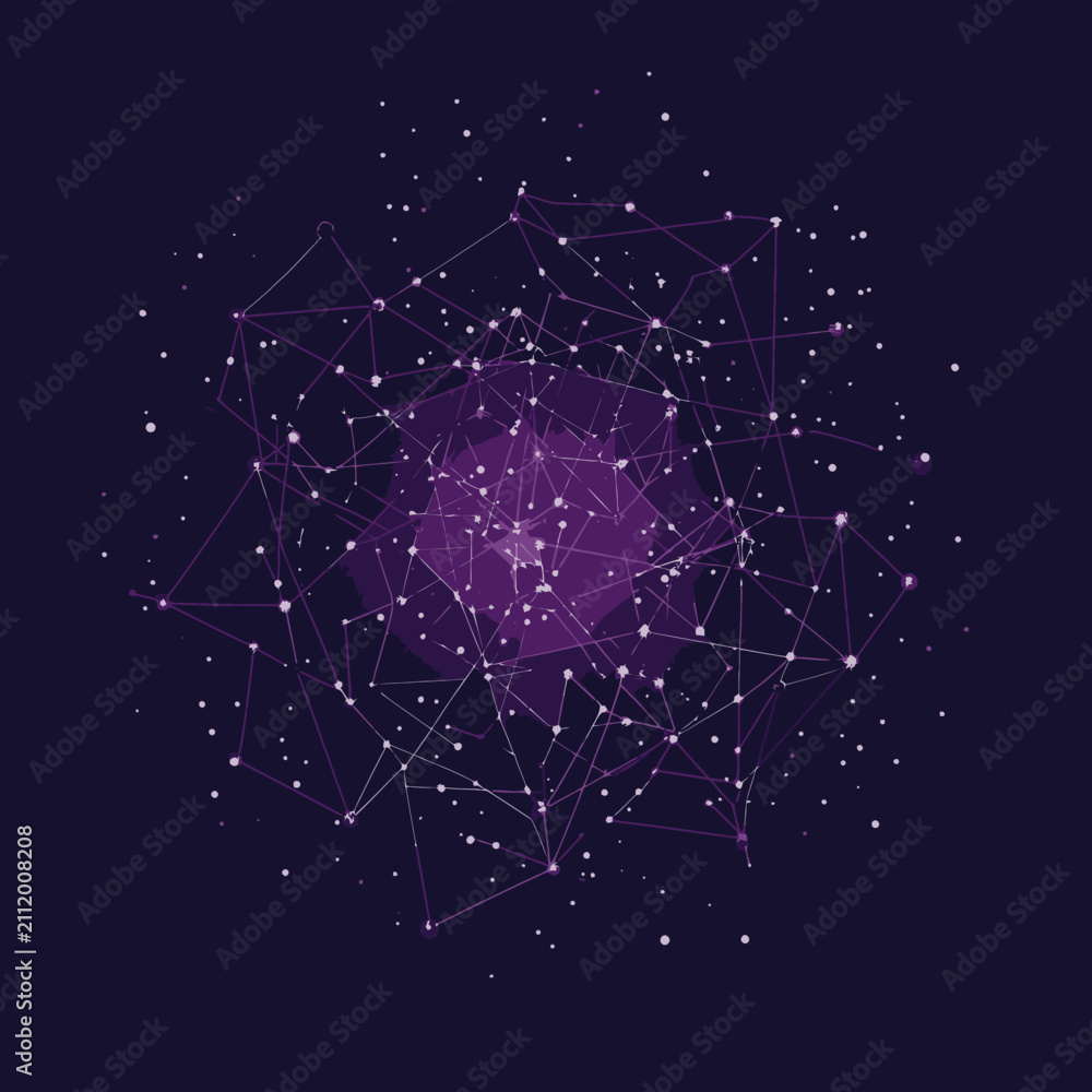 Fototapeta premium Abstract network connection data science concept