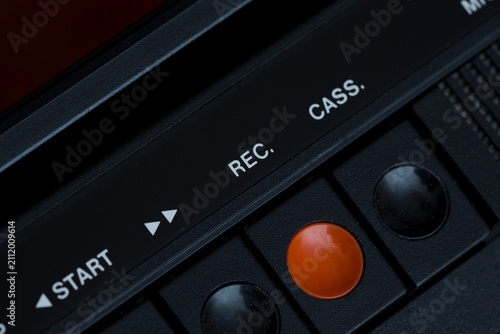Bild auf Leinwand Radio buttons of an analog cassette player