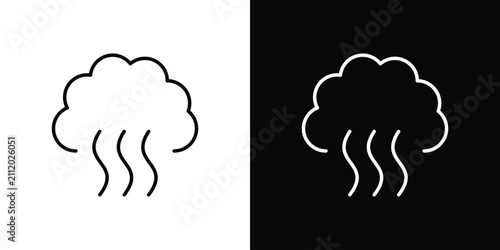 Smoke icon outline symbol pack