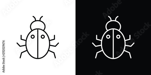 Quadro su tela Bugs icon vector symbol bundle
