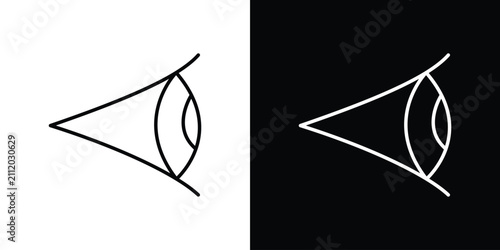 Foto Eye side icon vector symbol bundle