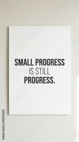 Naklejka Small Progress is Still Progress typographic poster