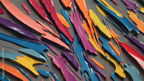 Set of colorful brush strokes, lines, hand painted design elements. Textures, backgrounds for text. Rough grunge edges.