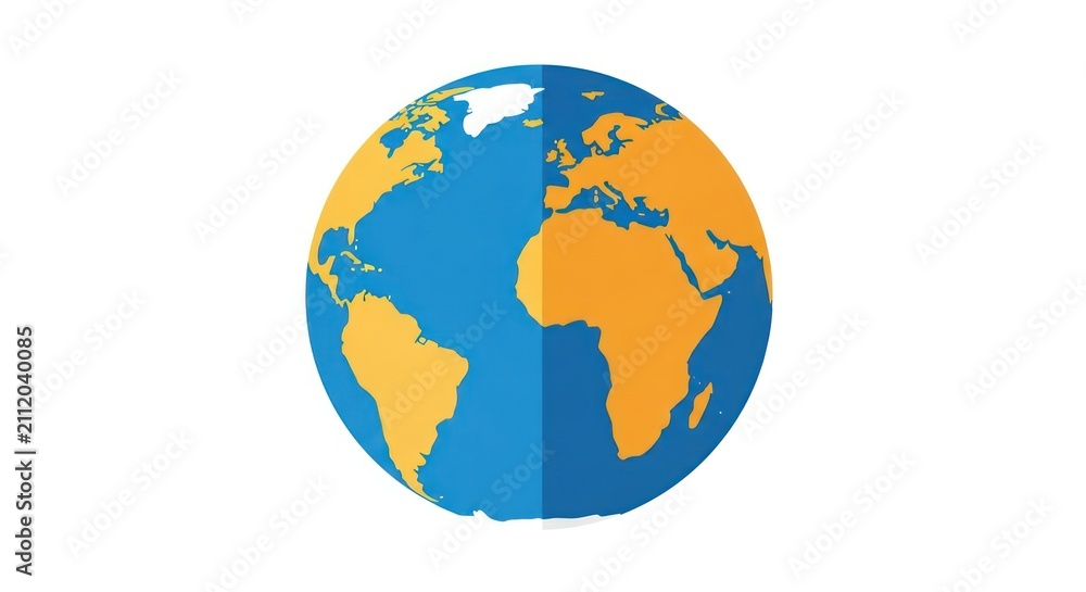 Fototapeta premium Earth Globe Planet World Map.