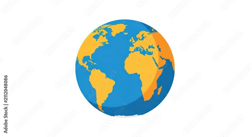 Fototapeta premium Earth Globe Planet World Map.