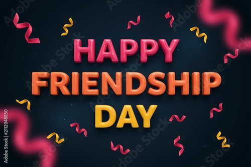 International friendship day greeting card