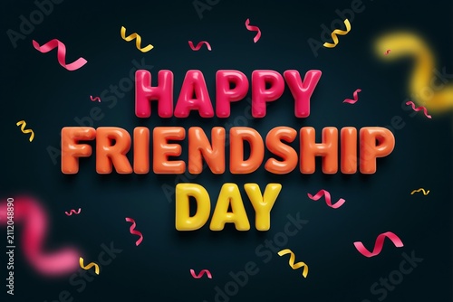 International friendship day greeting card