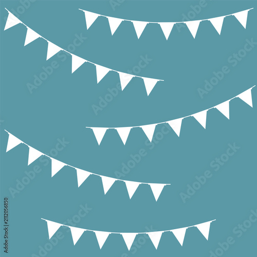 Bunting Flags icon logo vector