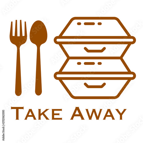 Brown Take Away Icon Isolated on Transparent Background PNG Food Delivery Vector Symbol