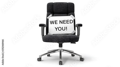 Empty Office Chair Hiring Recruitment Concept