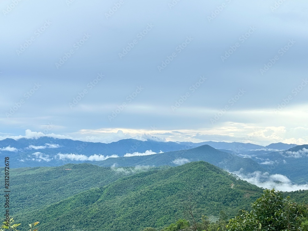 Obraz premium mountain landscape with clouds