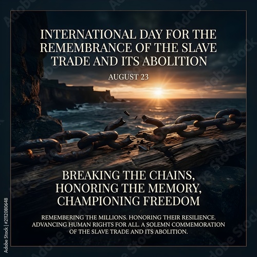 International slave trade abolition remembrance poster