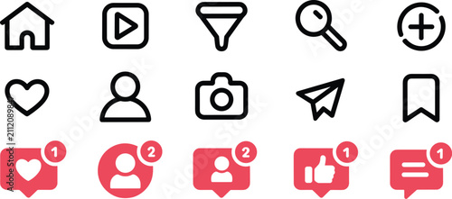 Essential Mobile App User Interface Icon Set