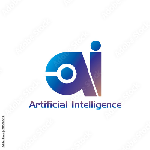 AI Logo Design  Modern Artificial Intelligence Technology Brand Identity Template