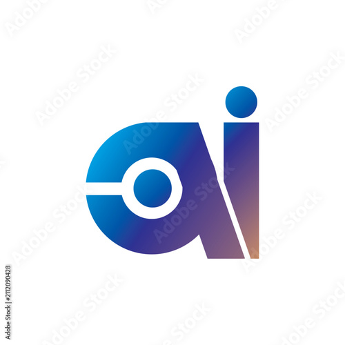 AI Logo Design  Modern Artificial Intelligence Technology Brand Identity Template