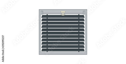 Closed Window Blinds Vector Illustration