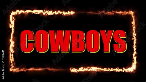 Cowboys Open Fire Sign