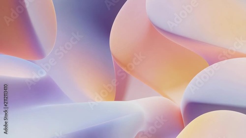 Soft pastel abstract organic shapes in smooth gradient style on a gentle background, evoking calmness and serenity