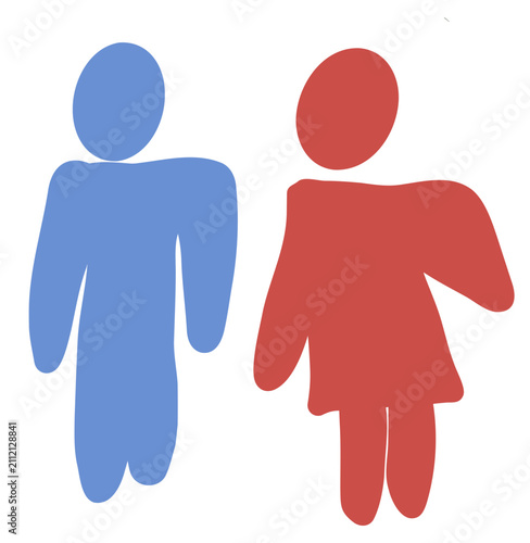 Two people for restroom icon