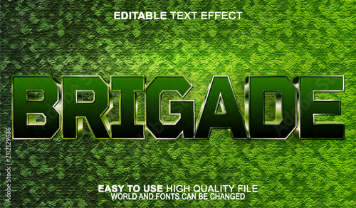  Brigade Military Tactical Army Unit Vector Fully Editable Smart Object Text Effect