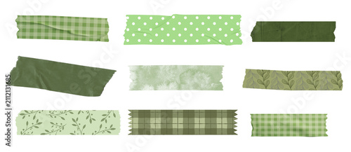Fotografie Different green washi tapes