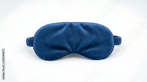 Blue velvet sleep mask for travel and relaxation.