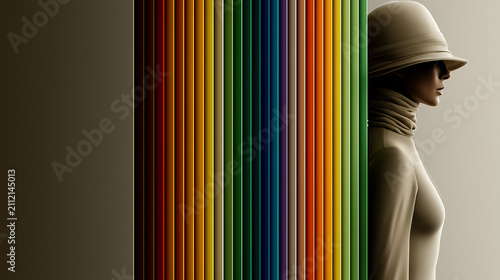 Colorful Vertical Lines Representing Sensory Processing and Neurodiversity