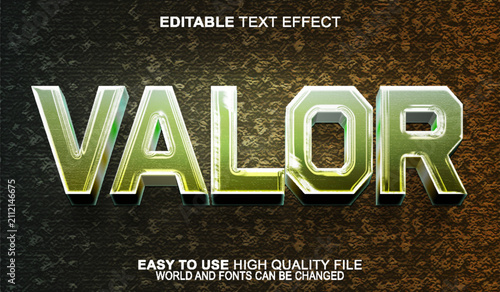 Фотография Valor Brave Warrior Courageous Honor Vector Fully Editable Smart Object Text Ef