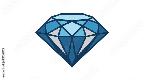 Foto Large Blue Diamond Gemstone Jewelry.
